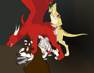 A dragon like winged furry is getting fucked in this furry yaoi pic
