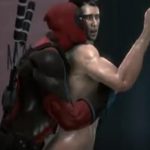 Deadpool big hard dick bathroom fuck