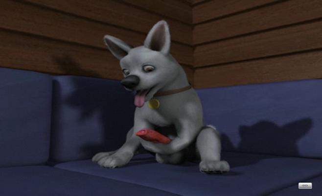 This cute grey dog is at home and his owners have gone out for the night so he decides to stroke his pink dog cock on the couch and cum everywhere