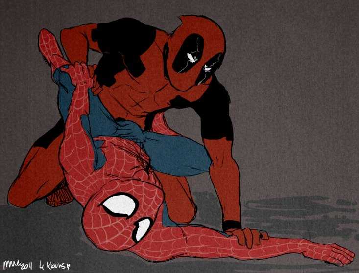 Some hot Spiderman Yaoi gay porn artwork and images showing spidey himself ...